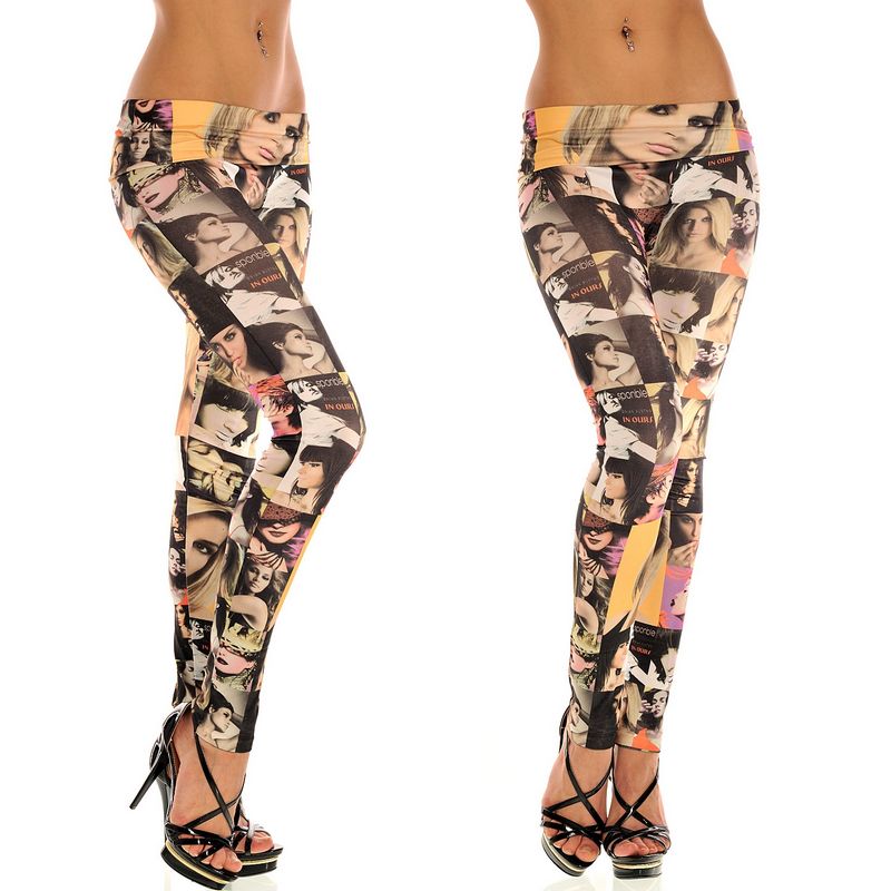 sexy fashion beauty girl pattern leggings